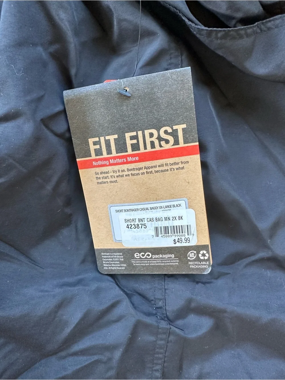 NWT Black Men’s Athletic Shorts - Fit First